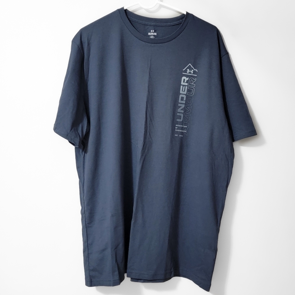 Under Armour Men's Short Sleeve TβShirt Navy with Subtle Logo Size 2XL